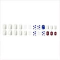 thumbnail image 3 of HHBEAUTY 24Pcs 4th of July Press on Nails Medium Square Independent Day Fake Nails with Stars Designs Blue White Glue on Nails Acrylic False Nails Artificial Stick on Nails, 3 of 7