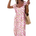 thumbnail image 4 of Txlixc Vestido floral largo de verano para mujeres vestido de playa Bohemia Txlixc  moda, 4 of 6