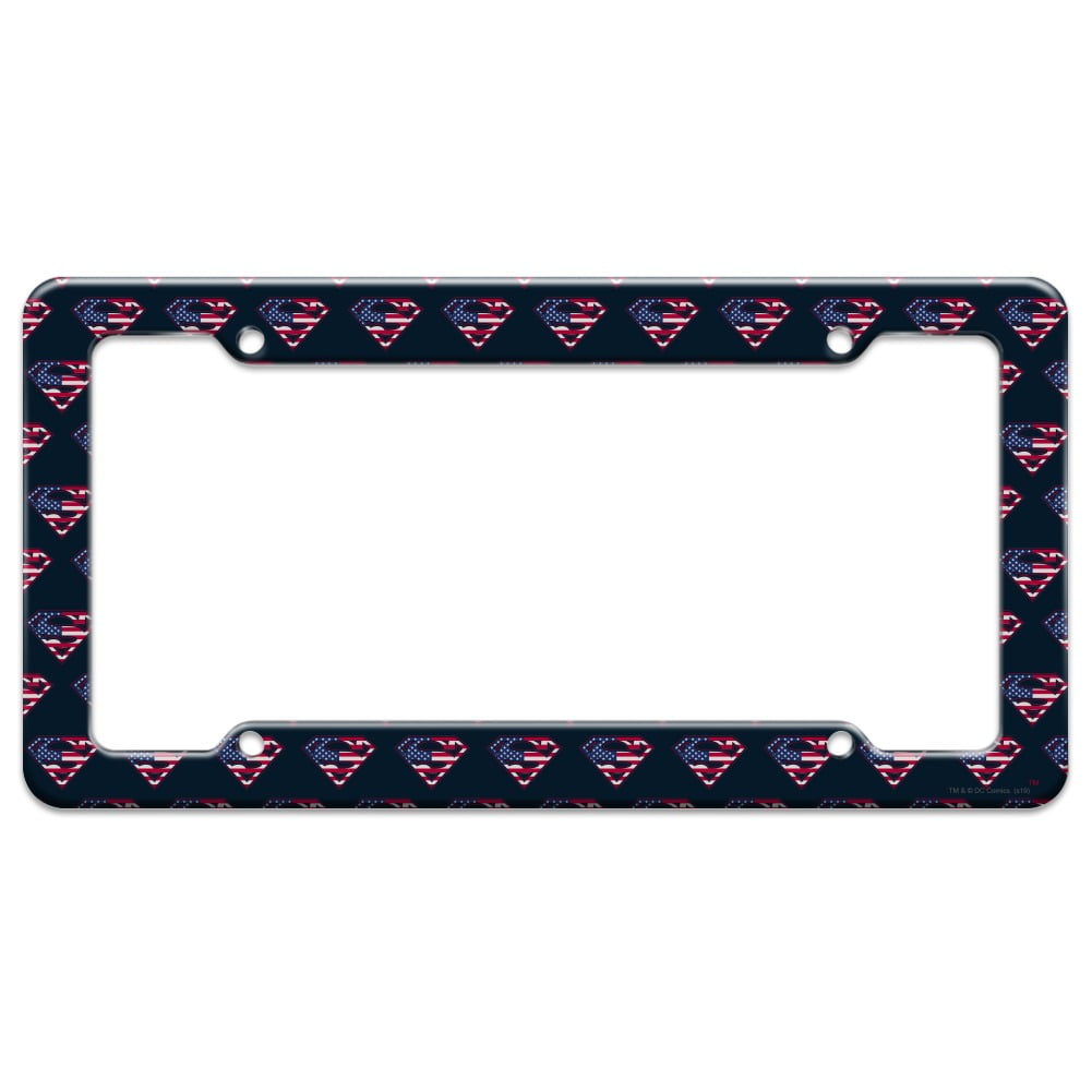 Graphics and More Superman Rainbow Shield Logo License Plate Tag Frame