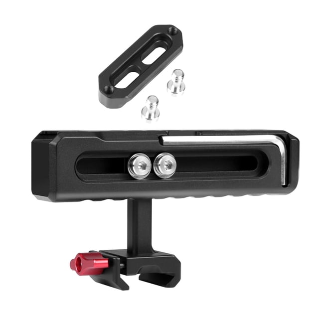 Aluminum Alloy Camera Top Handle Cold Shoe Mount Durable Locating Holes Balance CUTICAT Asa superior de la cámara