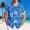 13Light Blue, variant on KeShDi Summer Mens T Shirts Hawaiian Shirts Men's Hawaiian Print Button Up Collar Shirt Pullover Cardigan Top Multicolor 4X