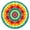 Rainbow Tie Dye, variant on Colorful Tie Dye Circle Swirl Pattern Round Fitted Tablecloth with Elastic Edge,Dining Table Cover Waterproof,Outdoor Round Tablecloth for Camping,Dining,Indoor and Outdoor