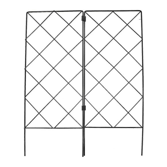 2 Pcs Lattice Fence Panels Climbing Rose Trellis Vegetable Trellis Support Metal Garden Trellis Cucumber Trellis-FCY