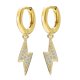thumbnail image 2 of Stylish Earrings for Women Wearing Golden Copper and Zircon Material Friendly to Skin, 2 of 3
