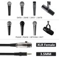 thumbnail image 3 of Geekria for Creators 3.5MM Male to XLR Female Microphone Cable 8 FT / 2.5 M, Compatible with Shure SM58, SM57, SM48, SM7B, MV7, PGA48, PGA58, BETA 58A, Balanced Mic Cord (Black), 3 of 6