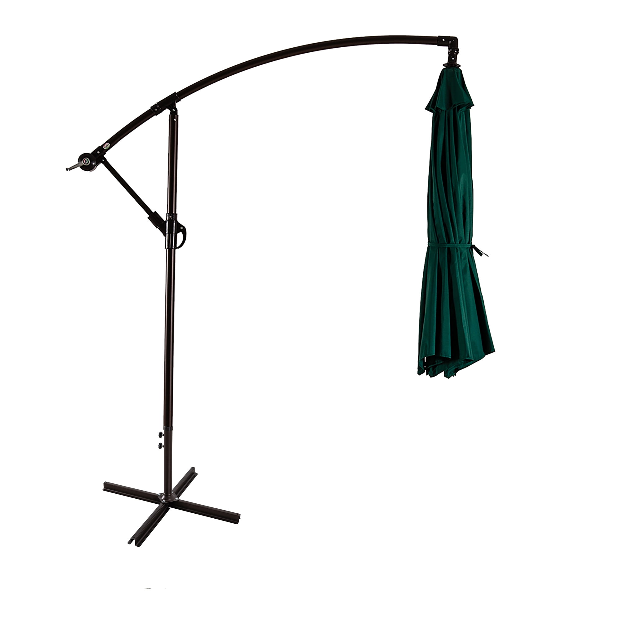 GARDEN 10 Ft Offset Cantilever Umbrellas for Patio Outdoor Shade, Dark Green