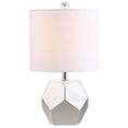 thumbnail image 3 of Safavieh Lighting Collection Hanton Plated Silver 18-inch Bedroom Living Room Home Office Desk Nightstand Table Lamp (LED Bulb Included), 3 of 4