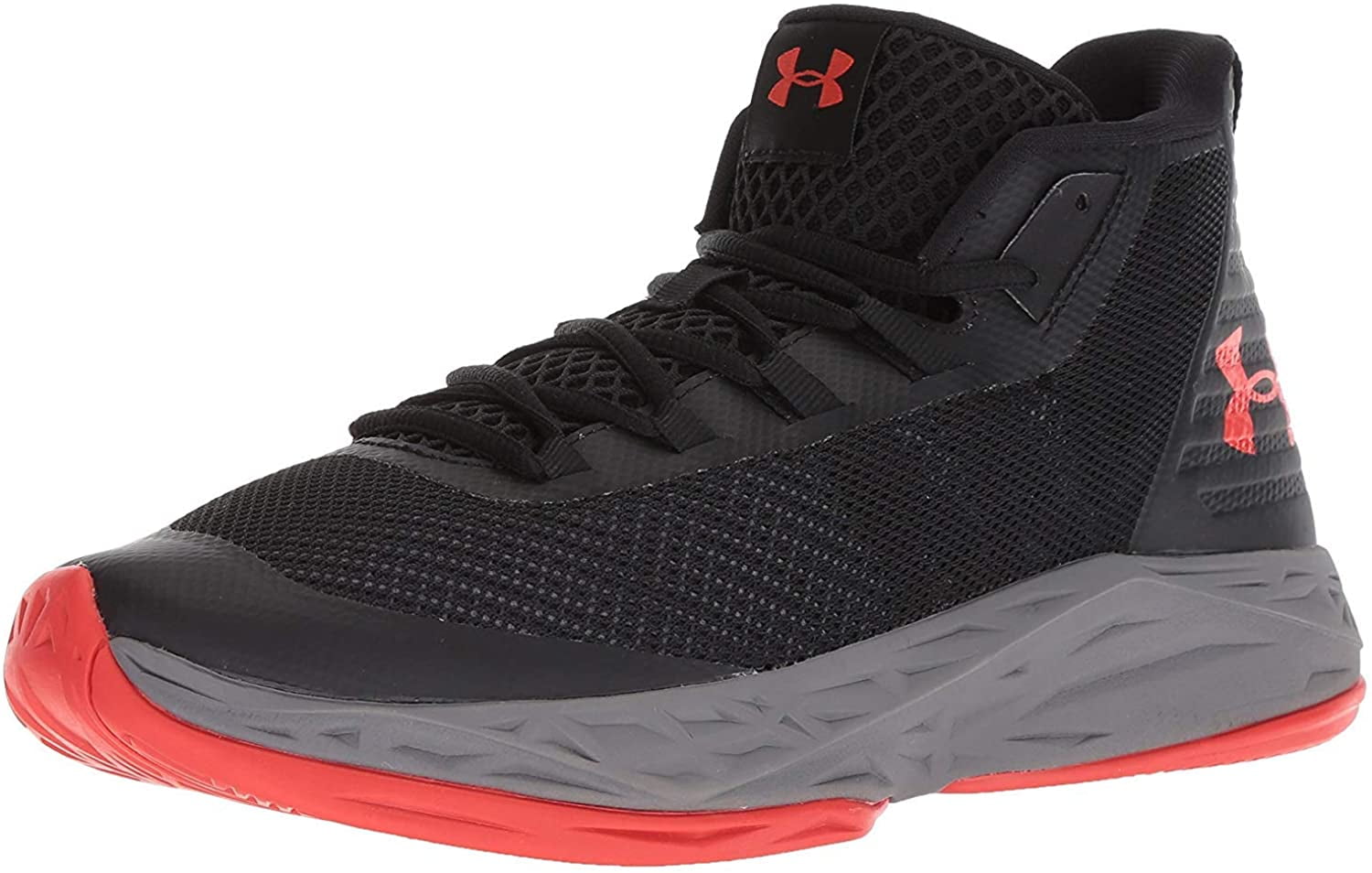 Under Armour Men's Jet Mid Basketball Shoe, Black (002)/Graphite, 10