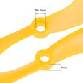 thumbnail image 3 of Hélices RC CW CCW 8045 8x4.5 Pulgadas 2-Vane Fijo para Juguete de Avión, Nylon Amarillo 8 Pares con Anillo Adaptador, 3 of 4