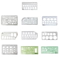 thumbnail image 3 of Transparent Ruler Scale Portable Rulers Multi-functional Measuring Tool Template Drafting Circle Supply for Carpenter School Circle, 3 of 7