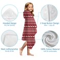 thumbnail image 7 of Red Christmas Folk Pattern Hooded Bath Towel，50"x30" for Ages 3 To 12 Kids, Quick Dry Lightweight Soft Microfiber Hood Beach Towel Cover Up for Kids, 7 of 7