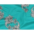 thumbnail image 6 of oneOone Rayon Turquoise Blue Fabric Block Sewing Material Print Fabric By The Yard 56 Inch Wide-8S, 6 of 8