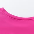 thumbnail image 6 of bbyeadc Womens Pink Long Sleeve Shirts Casual Basic Going Out Tops Spring Fall Winter Crew Neck Strechy Slim Fit Clothes Pullover, Hot Pink L, 6 of 8
