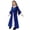 Blue, variant on Girls Medieval Cos_Tume Dress Long Sleeve Elegant Princess Gown Halloween Party Formal Dress Up Outfit Kids Wear