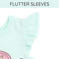 thumbnail image 6 of Disney The Little Mermaid Baby Girls' 2-Pack Short Sleeve and Sleeveless Bubble Romper Set Mint and Pink Ariel and Flounder, 6 of 12