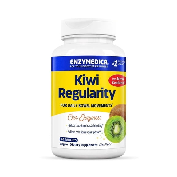 Enzymedica, Kiwi Regularity, Supports Regular Bowel Movements, Relieves Occasional Constipation, Gas & Bloating, 30 Count