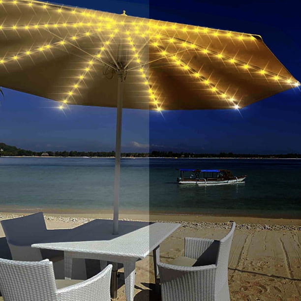 can you use a patio umbrella for stringing lights Solar Outdoor String Light  BAJE HOME String Lights for Metal Patio