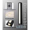 thumbnail image 2 of 23.6" Modern Dimmable Outdoor LED Wall Sconce, 10W 3000K Warm White, 2 of 8
