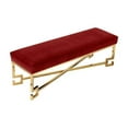 thumbnail image 4 of Sophia Bench in High Polish Gold and Burgundy Velvet, 4 of 7