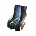 thumbnail image 3 of Earth Soft Flannel Fleece Throw Blanket, Astrophotography of Rising Sun over Globe with Starry Space Print, Cozy Plush for Indoor and Outdoor Use, 60" x 80", Night Blue Multicolor, by Ambesonne, 3 of 5