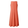 thumbnail image 5 of Ruyang Summer Dresses for Teen Girls Cotton Linen Crewneck Sleeveless Tank Dresses Beach Vacation A-line Swing Dresses, 5 of 5