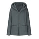 thumbnail image 5 of Chaqueta Wancir para mujer, de franela con forro de sherpa, abrigo cálido de gran tamaño con capucha y botones de polar, 5 of 6