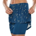 thumbnail image 3 of IWRICH Skorts for Women Plus Size Skort Casual Athletic Golf Tennis Short Skirts High Waist Summer Fitness Workout Activewear 01-Blue S, 3 of 7
