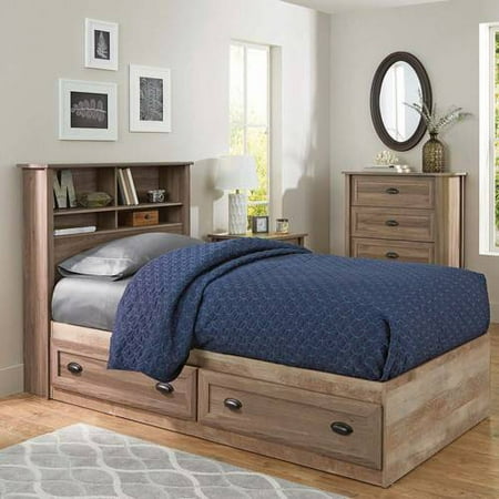 - Better Homes and Gardens Lafayette Twin Mates Bed, Washed Oak