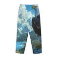 thumbnail image 3 of Lsque Majestic Eagle Over Castle Print Women's Pajama Pants, Lounge Pant - Comfortable Home Wear,Elastic Waistband, Stylish Design-X-Large, 3 of 9