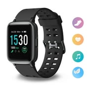 Jumper Fitness Watch, Smart Watch IP68 Waterproof Activity Tracker with Heart Rate Monitor, Sleep Monitor, Pedometer, Calorie Counter, Sports Fitness Watches for Men Women, Black