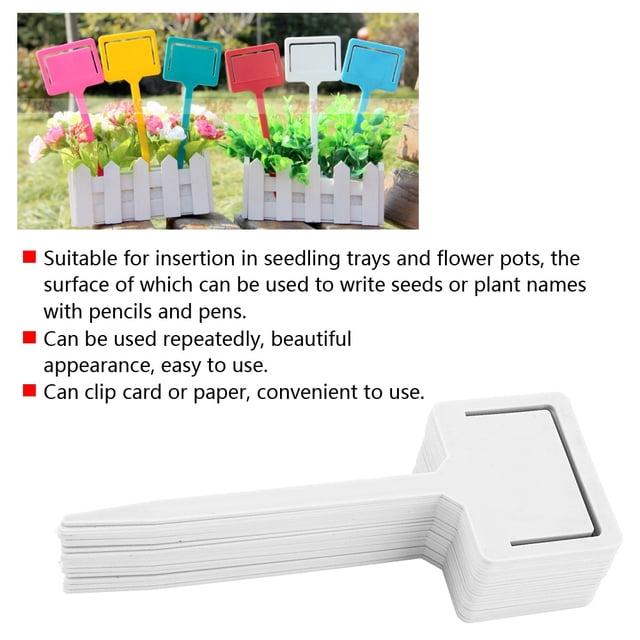 Etiqueta De Jardín 20 Piezas PVC Impermeable Duradera Flor De Jardinería
