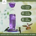 Kingsyard Glass Hummingbird Feeder with 6 Feeding Ports and Ant Moat