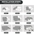 thumbnail image 6 of Recliner Couch Covers Reclining Couch Covers for 3 Cushion Sofa Slipcovers Stretch Soft Washable (Three-Seater, Dark Gray), 6 of 7