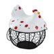 thumbnail image 5 of Cesta para huevos de gallina con tapa, contenedor de almacenamiento de alambre metálico, soporte para huevos de gallina. Estilo B, 5 of 9