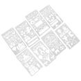 thumbnail image 1 of Hollow Drawing Template 12Pcs White Pet for DIY Use Durable Use, 1 of 3