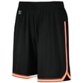 thumbnail image 2 of Holloway Sportswear XS Womens RETRO BASKETBALL SHORTS Black/Orange/White 224377, 2 of 7
