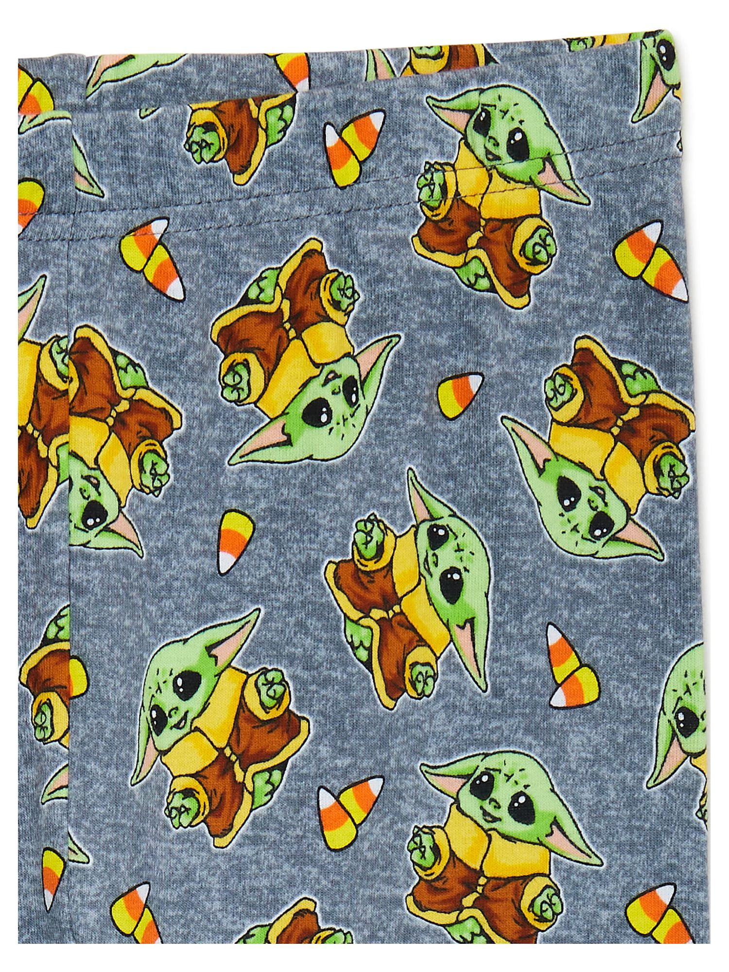 Star Wars Baby Yoda Boys Long Sleeve Top and Pants  2-Piece Halloween Pajama Set, Sizes 4-10
