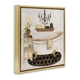 thumbnail image 3 of Stupell Industries Serene Vintage Bathtub Cottage Painting Gold Floater Framed Canvas Art Print Wall Art, 25 x 25, 3 of 9