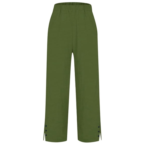 Shachafan Girls Casual Pants With Elastic Waist And Side Slit Comfortable Playwear Trousers For Toddlers And Kids Stop in The Name of Pants