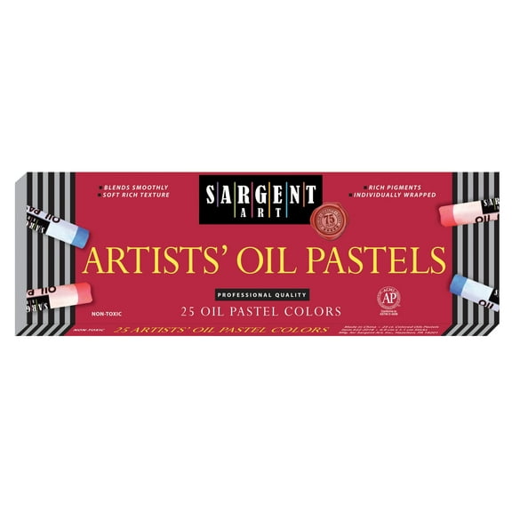 Sargent Art Regular Oil Pastel, Assorted Colors, Pack of 25