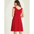 thumbnail image 3 of DARING DIVA Women's Vintage Cocktail Party Swing Dresses XS Red, 3 of 6