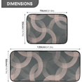 BESTKITTY Grunge Circle Texture Kitchen Mat Set of 2 Pieces NonSlip