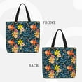 thumbnail image 2 of Pofeuu Blue Floral Print Tote Bag for Women,Hobo HandBags with Zipper,Large Capacity Casual Shoulder Handbags with Inner Pockets, 2 of 7