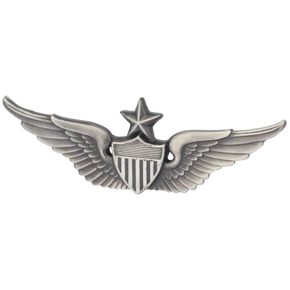 US Army Senior Aviator Badge-Silver Oxide-Miniature 