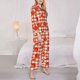 thumbnail image 3 of Balery Tomatoes And Chili Conjunto de Pijama con Estampado para Mujer, Conjunto de Dos Piezas con Manga Larga, Ropa de Dormir Suave con Bolsillos, Pijamas Cómodos-Medium, 3 of 7