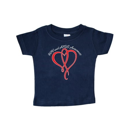 

Inktastic HIV and AIDS Awareness Red Heart Ribbon Gift Baby Boy or Baby Girl T-Shirt