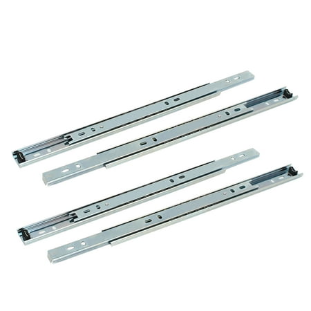 Uxcell Cabinet Drawer 2-Section Telescopic Ball Bearing Slides Track 12'' Length (Best Drawer Slides For Kitchen Cabinets)