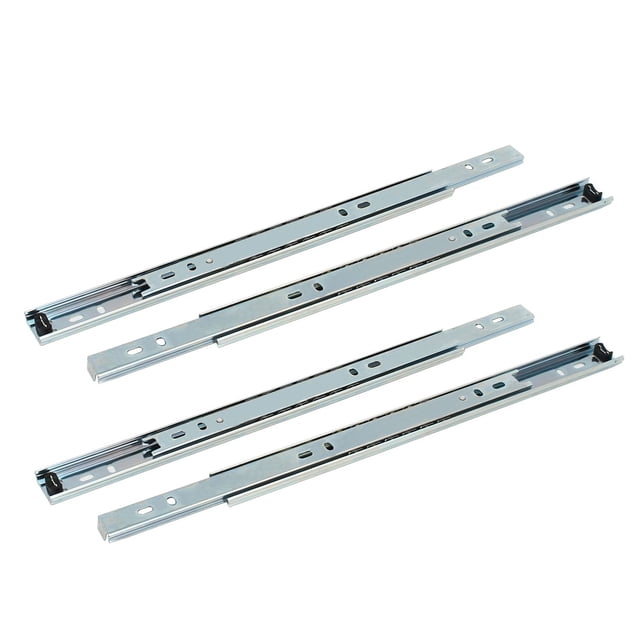 Unique Bargains Cabinet Drawer 2-Section Telescopic Ball Bearing Slides Track 12'' Length 4pcs