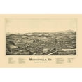 thumbnail image 3 of Norris 14x11 Black Modern Framed Museum Art Print Titled - Morrisville Vermont - Norris 1889, 3 of 5