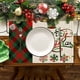 thumbnail image 4 of Paquete de 1 mantel individual navideño de estilo occidental, antideslizante, impermeable, resistente a la grasa y al calor, de 45 x 33 cm, para decoración de JASKFLY, 4 of 8